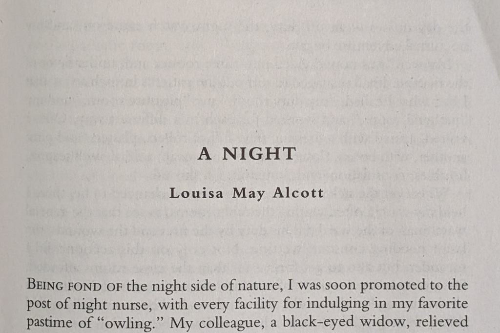 Commentaries on American Short Stories 2: A Night by Louisa May Alcott (1863)